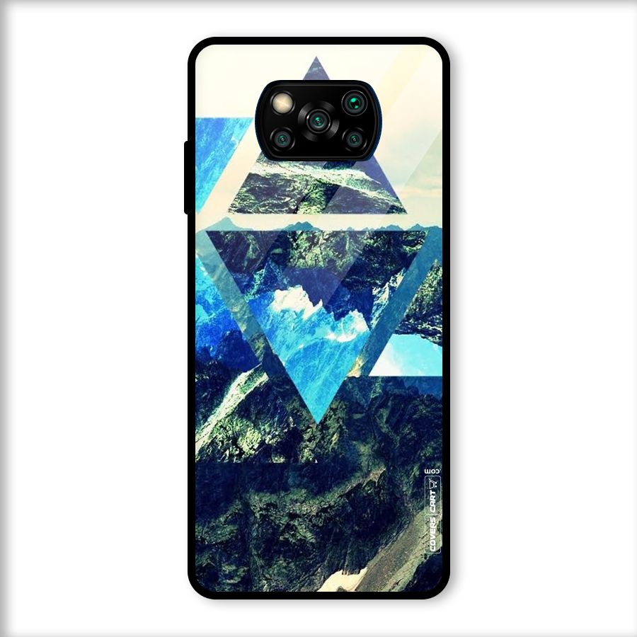 Triangular View Glass Back Case for Poco X3