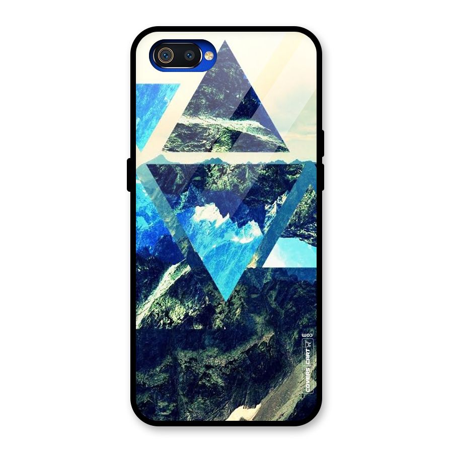 Triangular View Glass Back Case for Realme C2