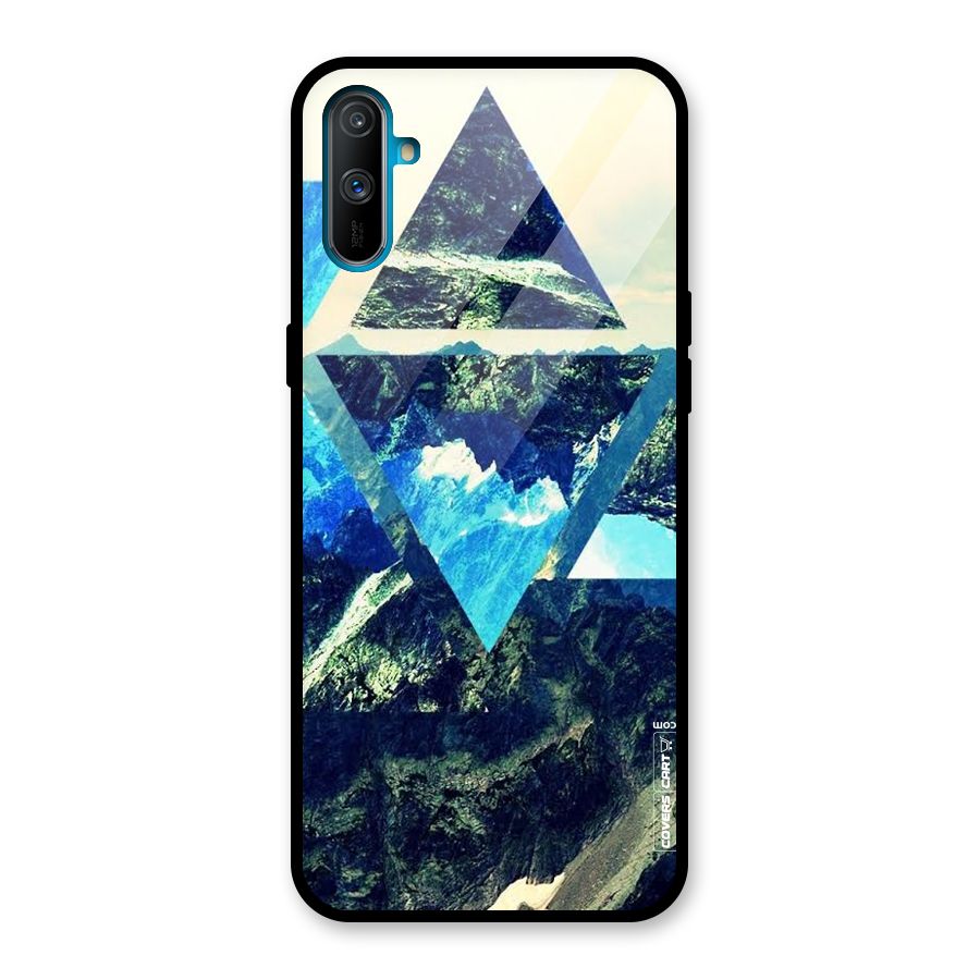 Triangular View Glass Back Case for Realme C3