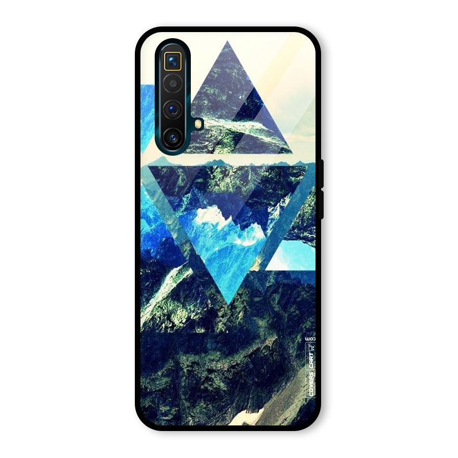 Triangular View Glass Back Case for Realme X3