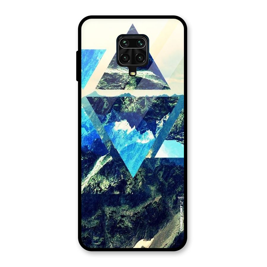 Triangular View Glass Back Case for Redmi Note 9 Pro