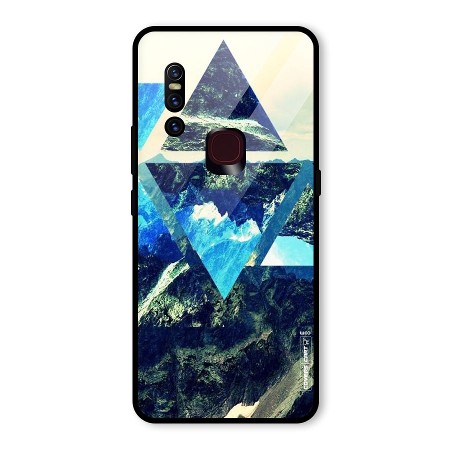 Triangular View Glass Back Case for Vivo V15