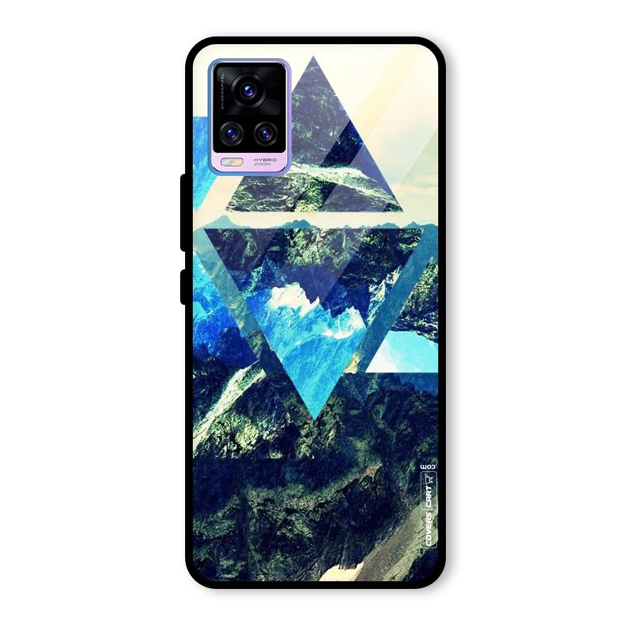 Triangular View Glass Back Case for Vivo V20 Pro