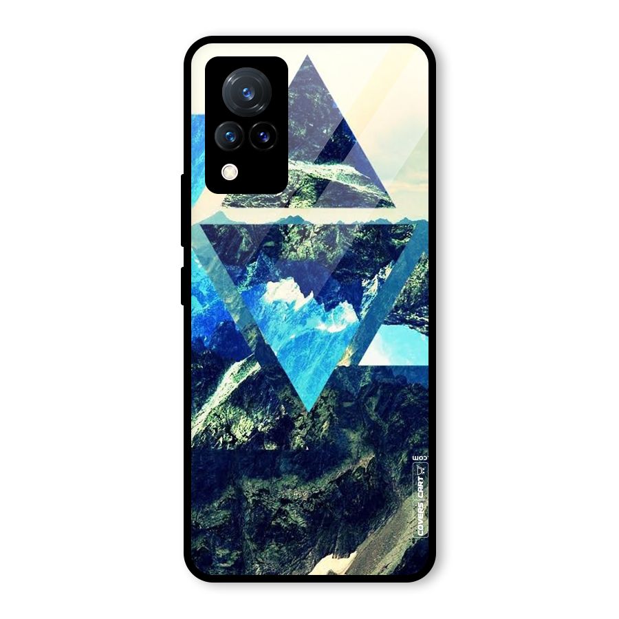 Triangular View Glass Back Case for Vivo V21 5G