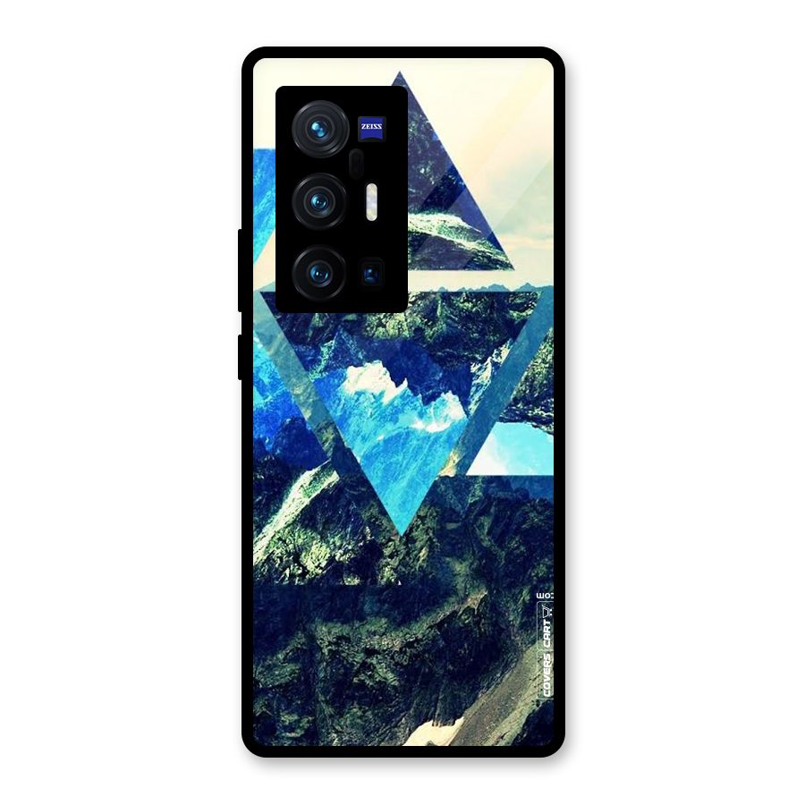 Triangular View Glass Back Case for Vivo X70 Pro Plus