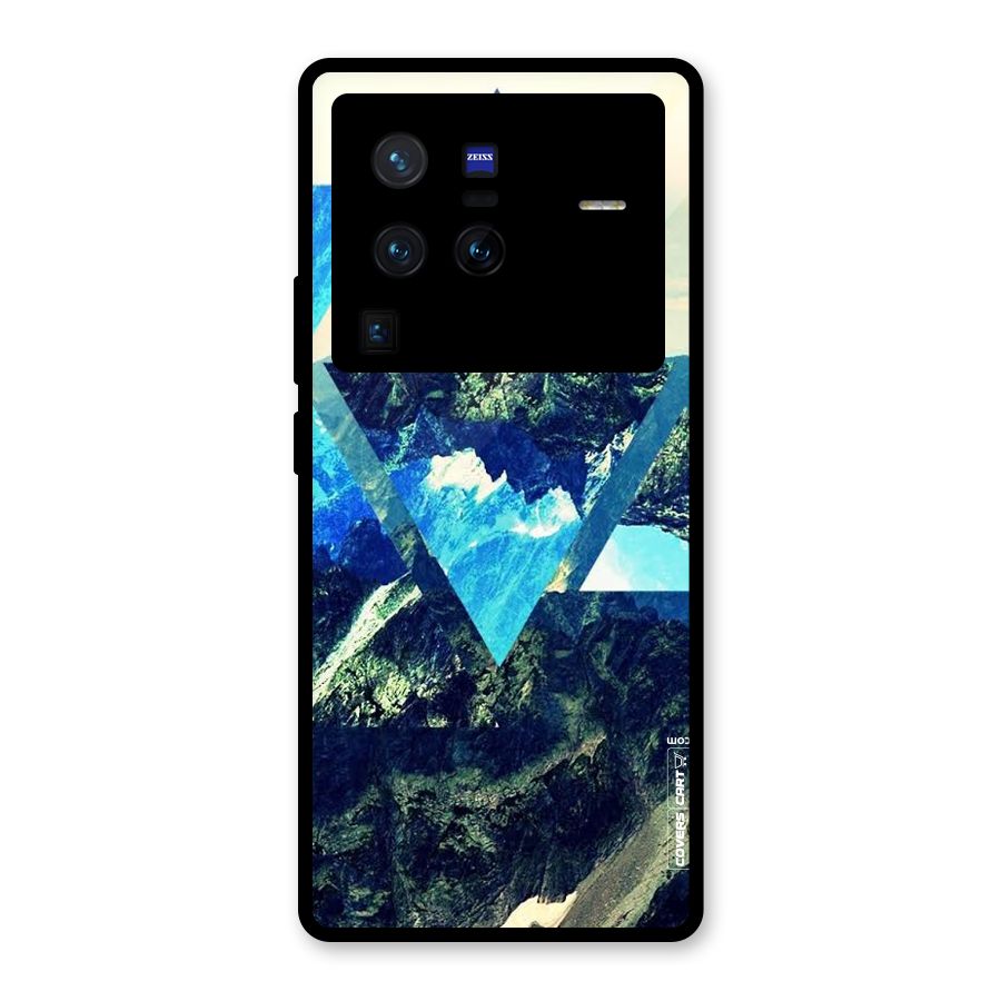 Triangular View Glass Back Case for Vivo X80 Pro