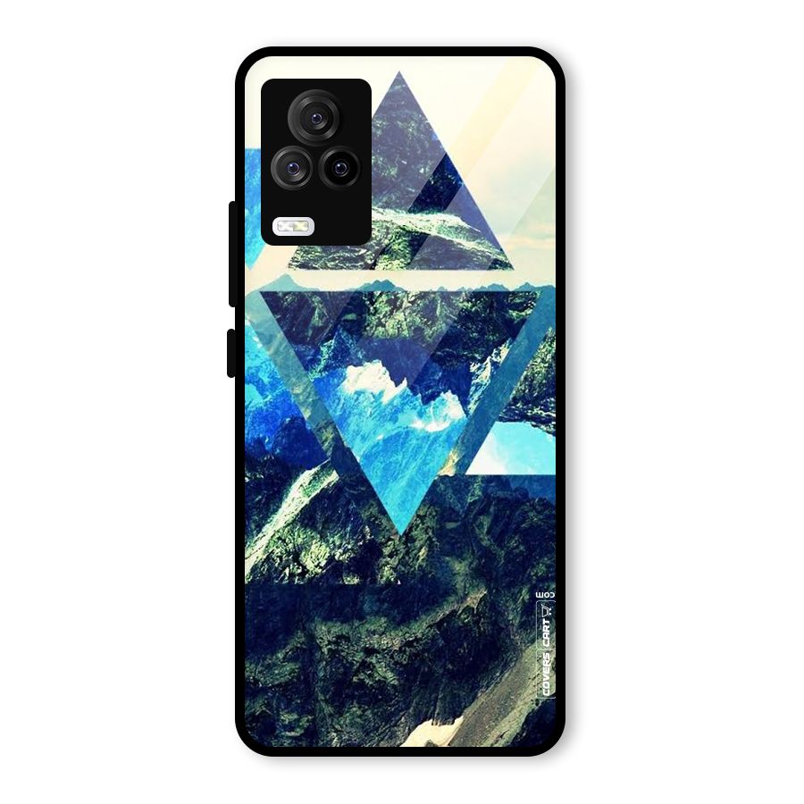 Triangular View Glass Back Case for Vivo iQOO 7 Legend 5G