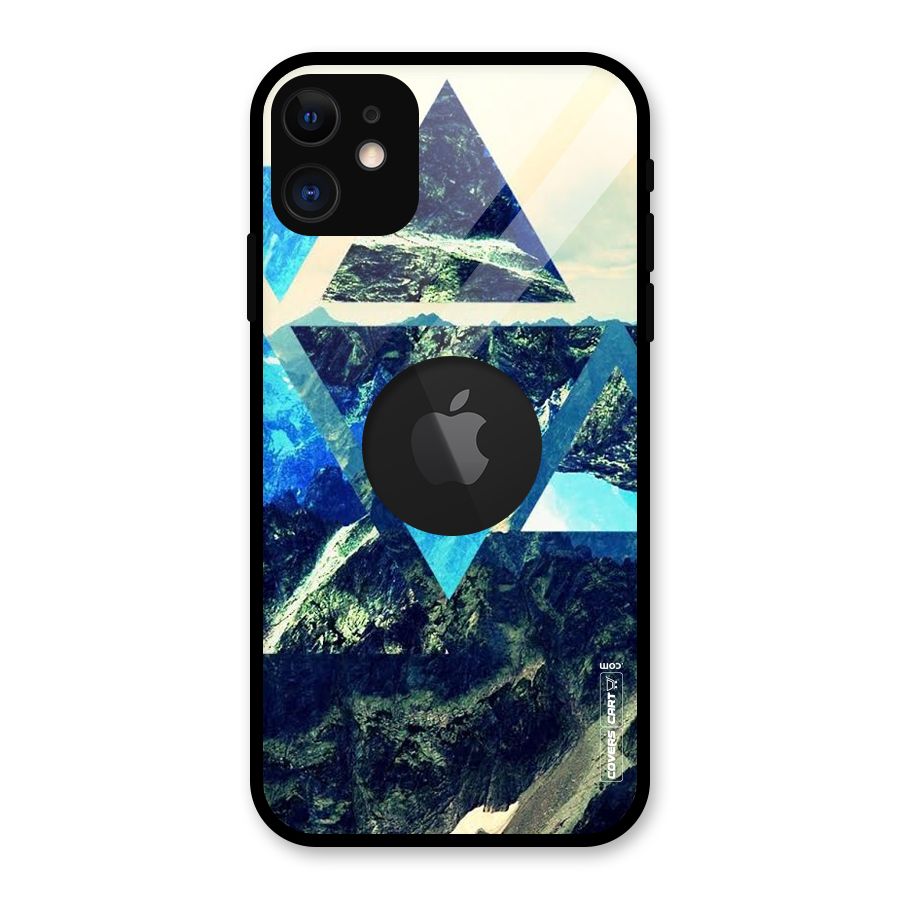 Triangular View Glass Back Case for iPhone 11 Logo Cut