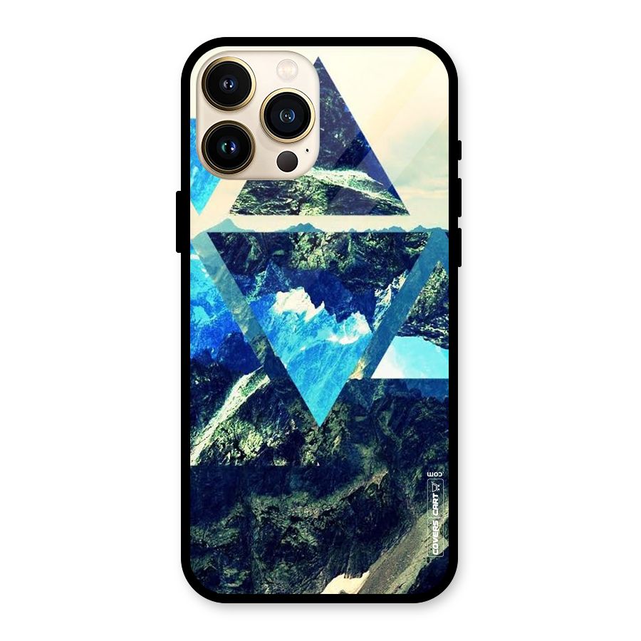 Triangular View Glass Back Case for iPhone 13 Pro Max