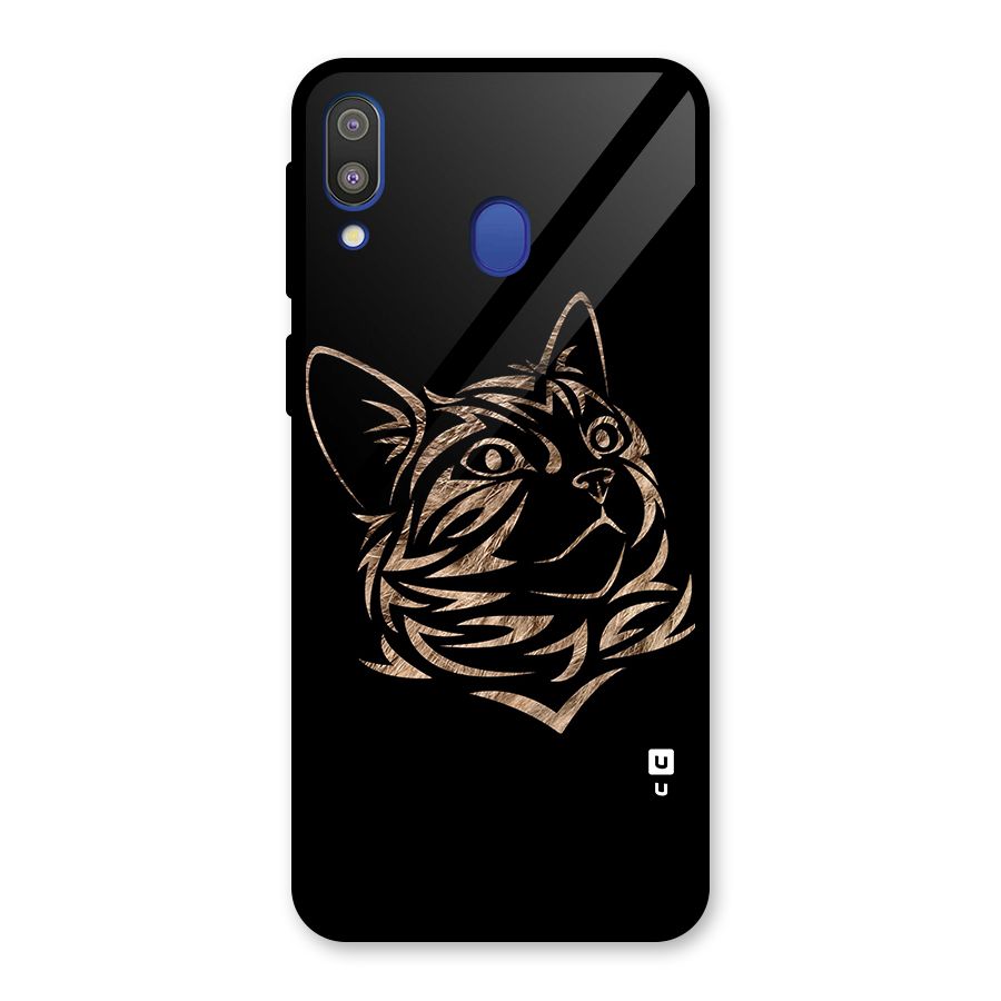 Tribal Cat Glass Back Case for Galaxy M20