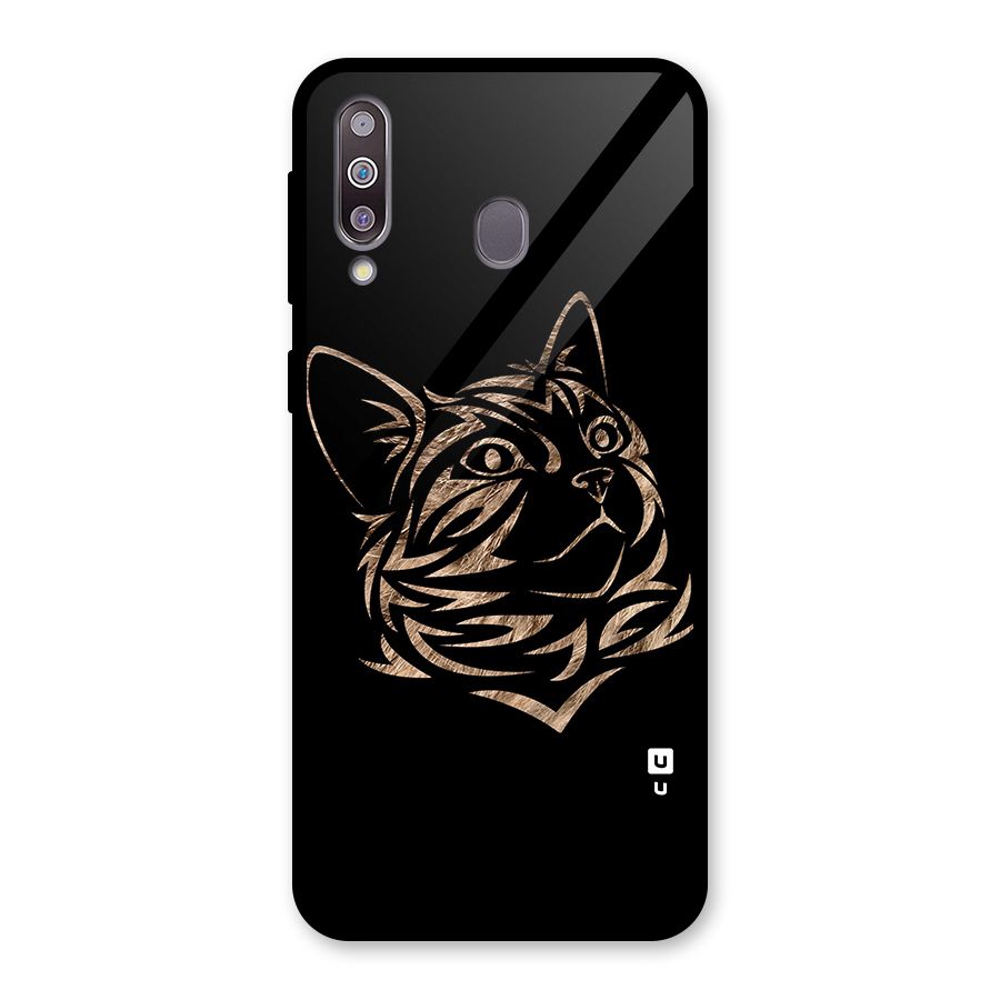 Tribal Cat Glass Back Case for Galaxy M30