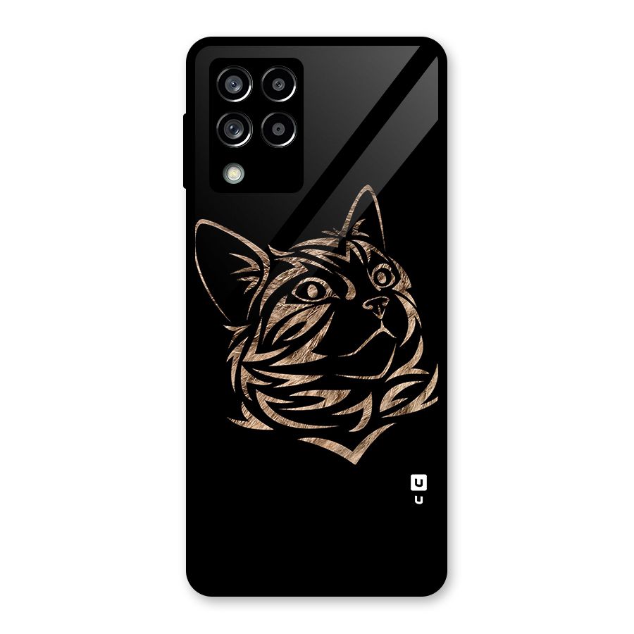Tribal Cat Glass Back Case for Galaxy M53 5G