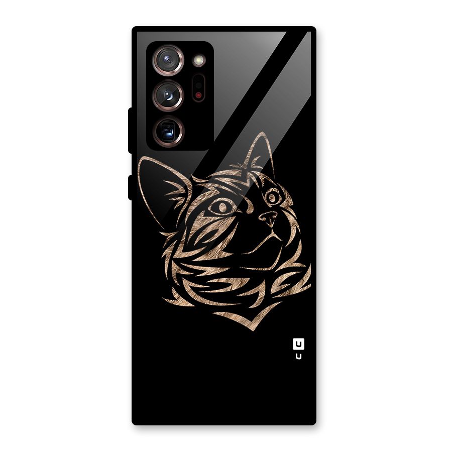 Tribal Cat Glass Back Case for Galaxy Note 20 Ultra 5G