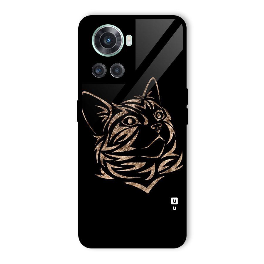 Tribal Cat Glass Back Case for OnePlus 10R