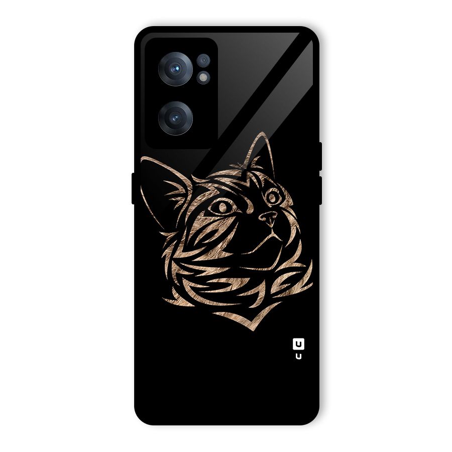 Tribal Cat Glass Back Case for OnePlus Nord CE 2 5G