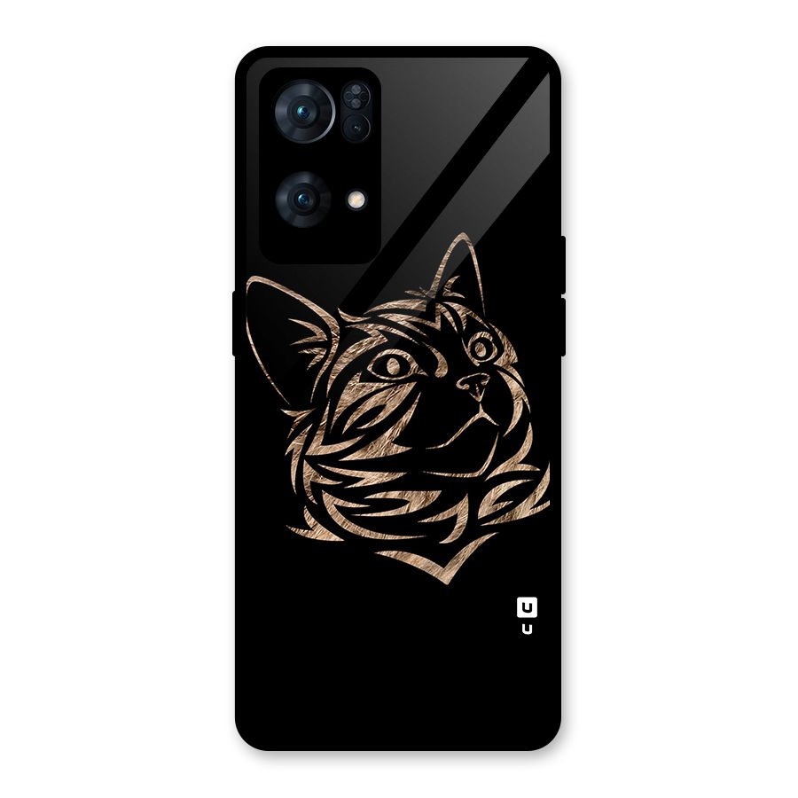 Tribal Cat Glass Back Case for Oppo Reno7 Pro 5G