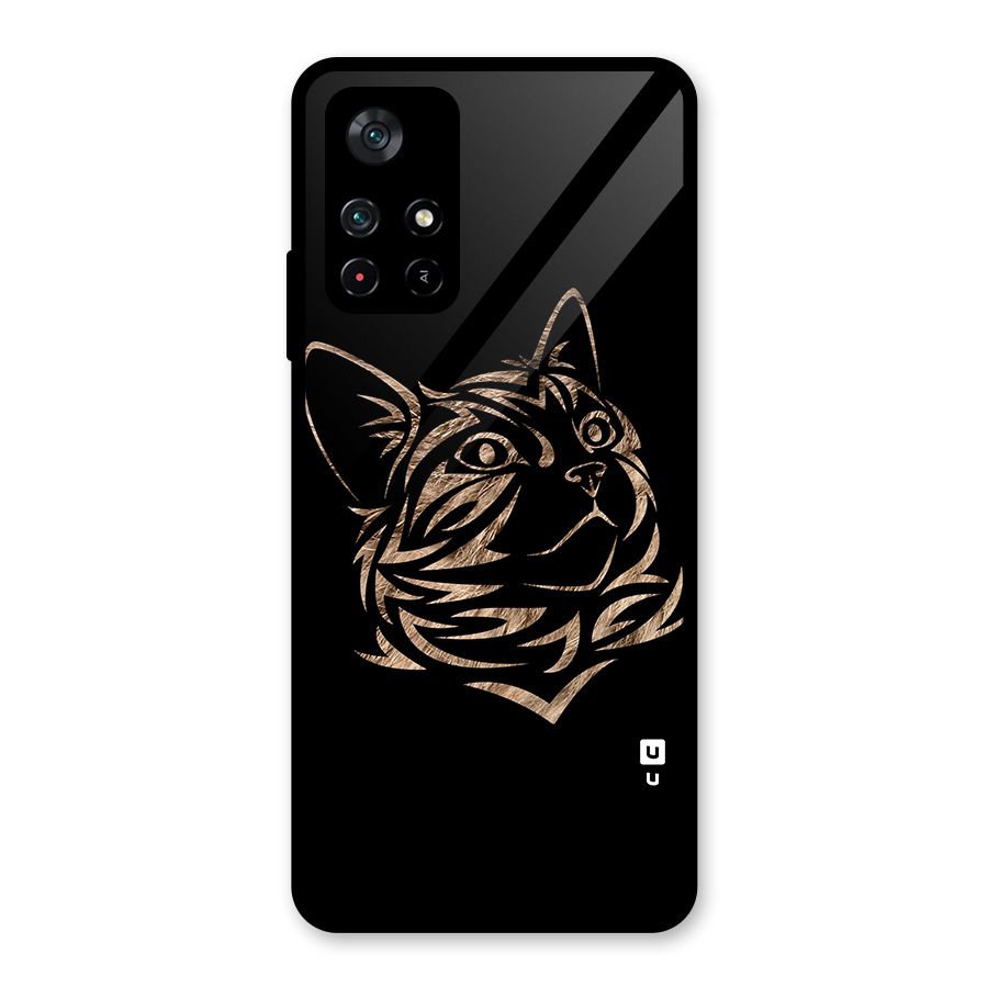 Tribal Cat Glass Back Case for Poco M4 Pro 5G