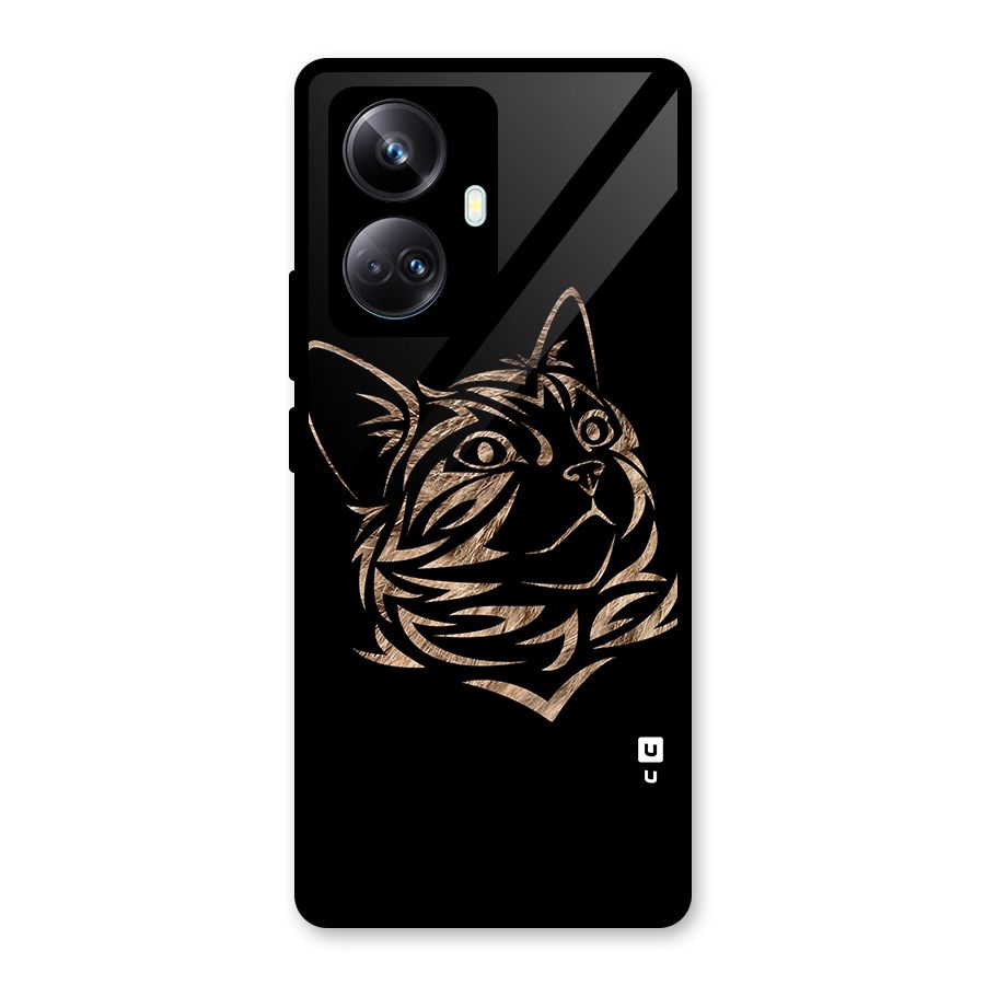 Tribal Cat Glass Back Case for Realme 10 Pro Plus