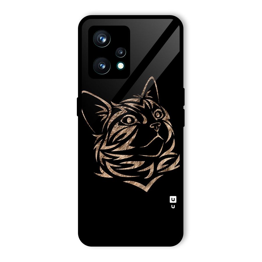 Tribal Cat Glass Back Case for Realme 9
