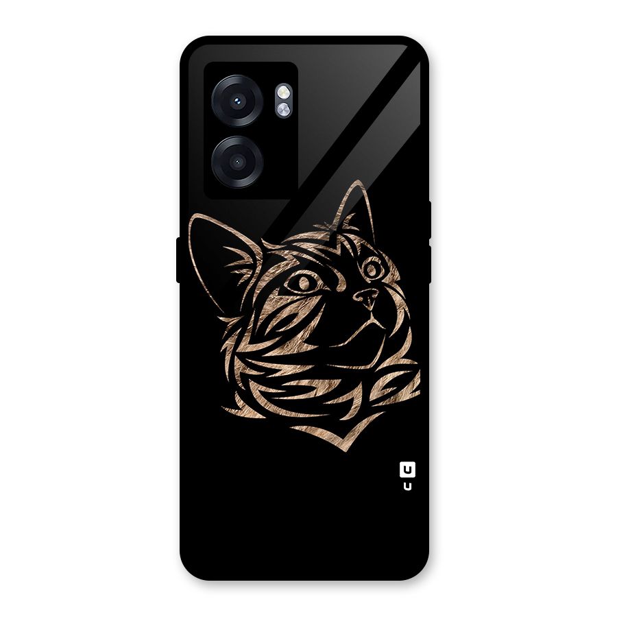 Tribal Cat Glass Back Case for Realme Narzo 50 5G