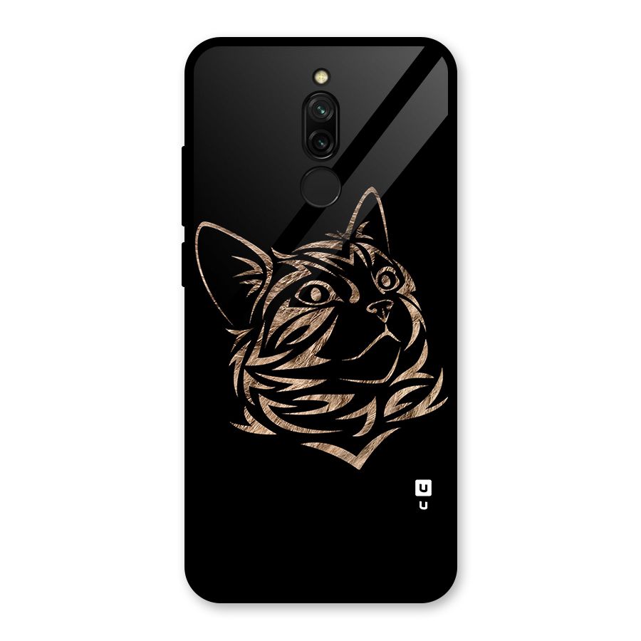 Tribal Cat Glass Back Case for Redmi 8
