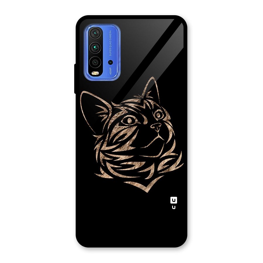 Tribal Cat Glass Back Case for Redmi 9 Power