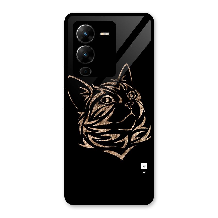 Tribal Cat Glass Back Case for Vivo V25 Pro