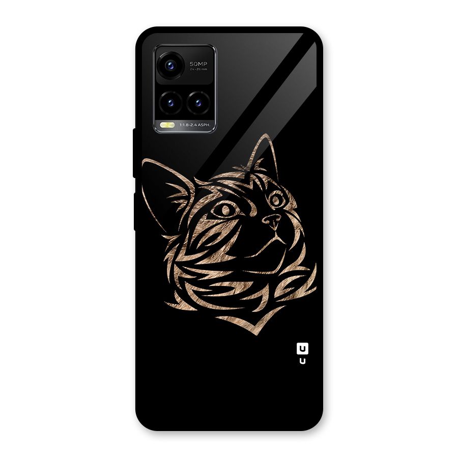 Tribal Cat Glass Back Case for Vivo Y21T