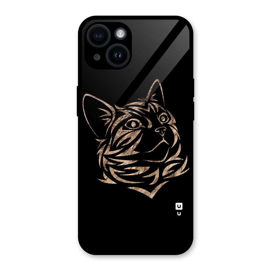 Tribal Cat Glass Back Case for iPhone 14