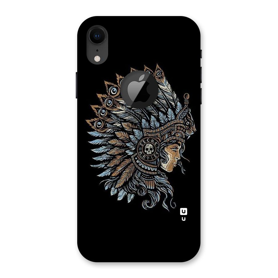 Tribal Design Back Case for iPhone XR Logo Cut
