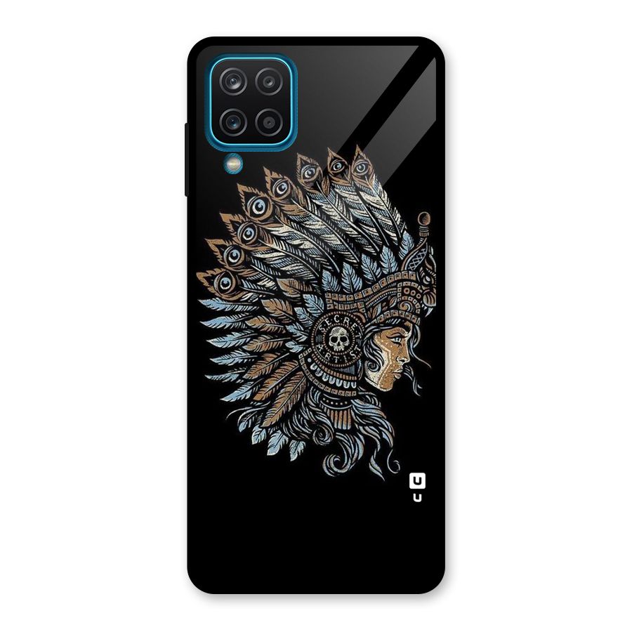 Tribal Design Glass Back Case for Galaxy A12