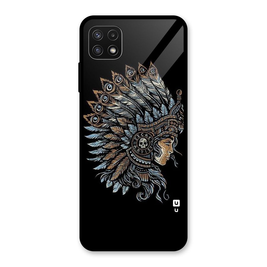 Tribal Design Glass Back Case for Galaxy A22 5G