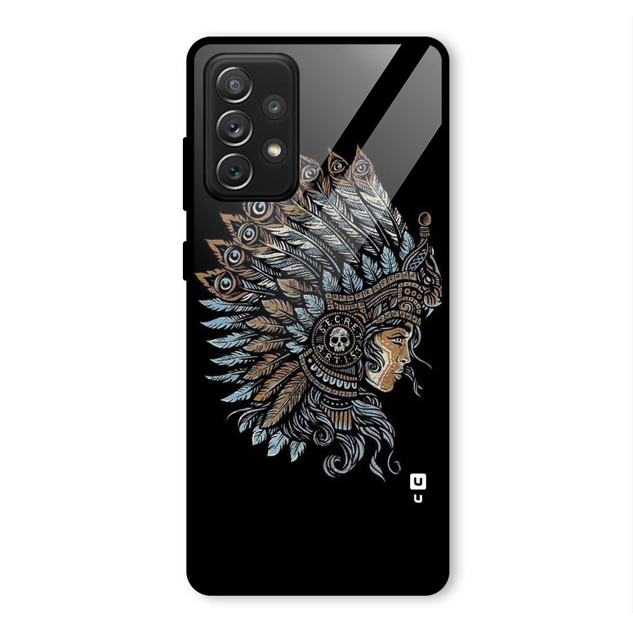 Tribal Design Glass Back Case for Galaxy A72