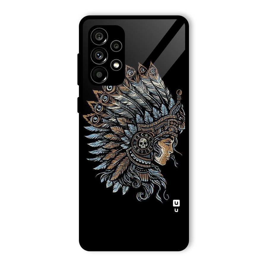 Tribal Design Glass Back Case for Galaxy A73 5G
