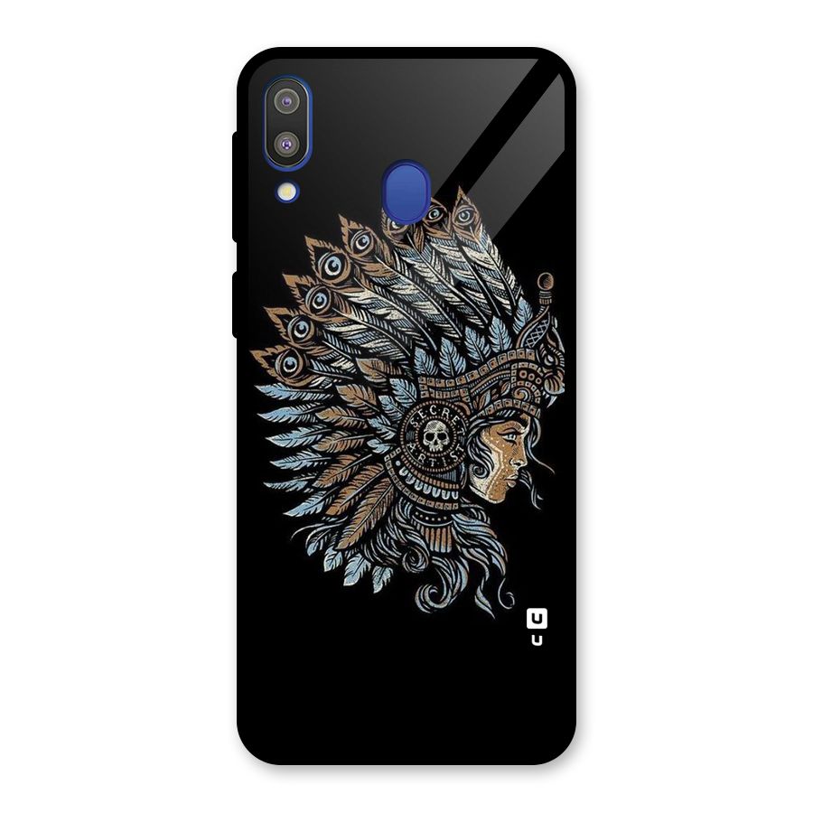 Tribal Design Glass Back Case for Galaxy M20
