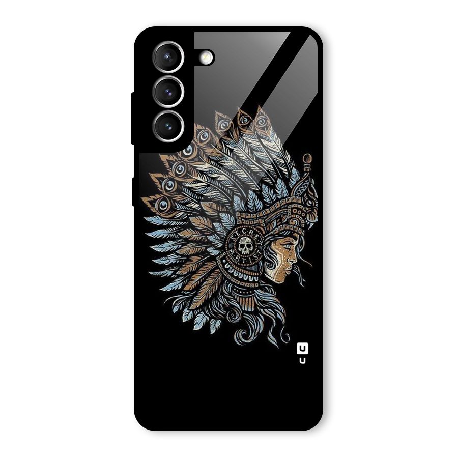 Tribal Design Glass Back Case for Galaxy S21 5G