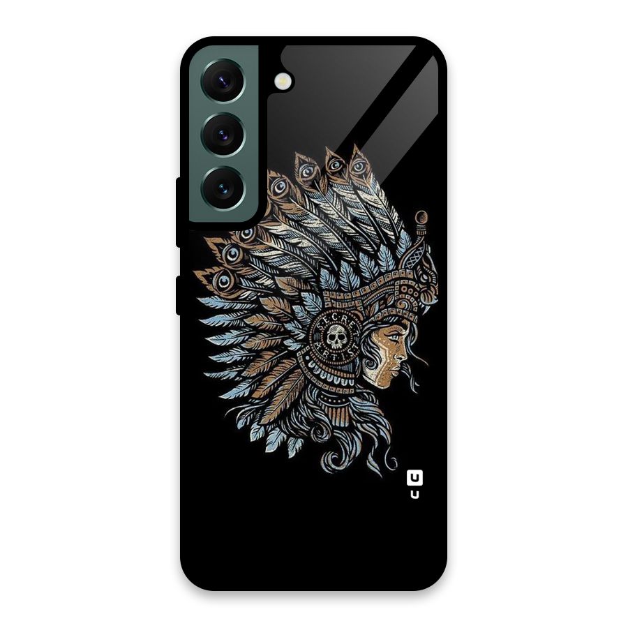 Tribal Design Glass Back Case for Galaxy S22 5G