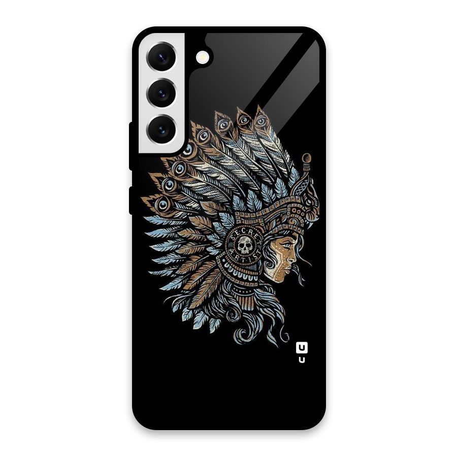 Tribal Design Glass Back Case for Galaxy S22 Plus 5G