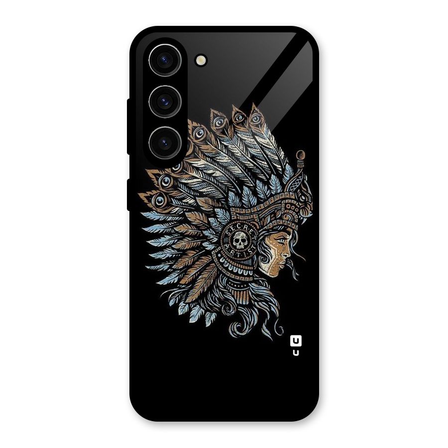 Tribal Design Glass Back Case for Galaxy S23