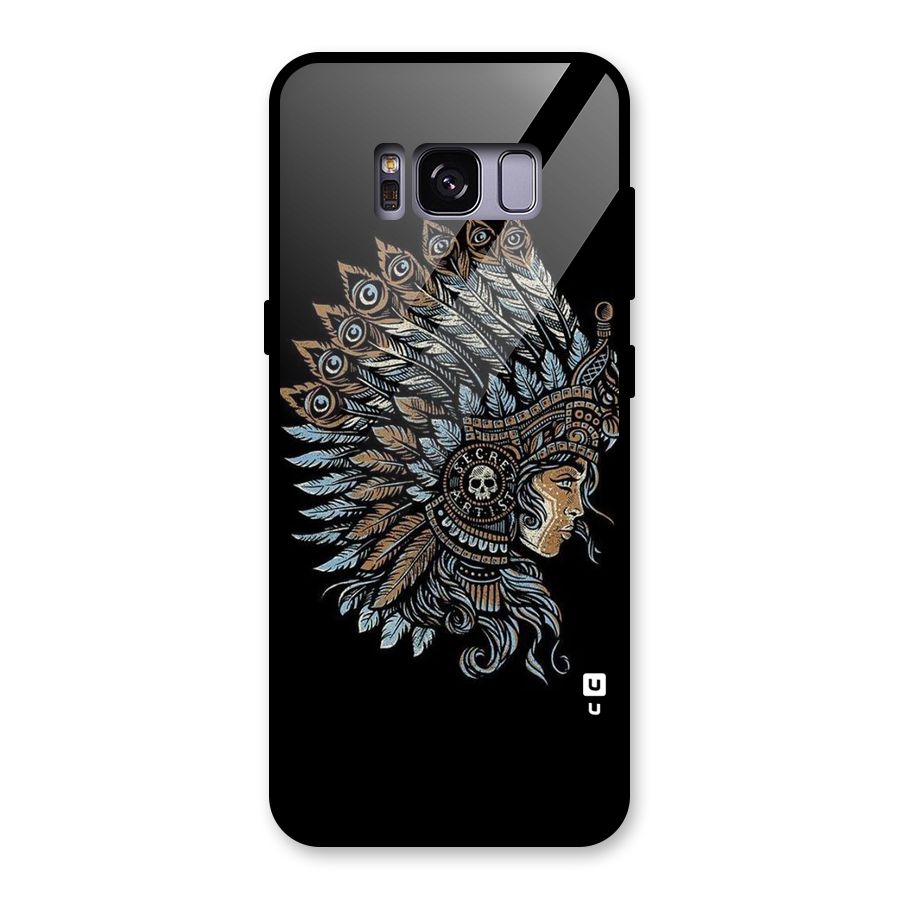 Tribal Design Glass Back Case for Galaxy S8