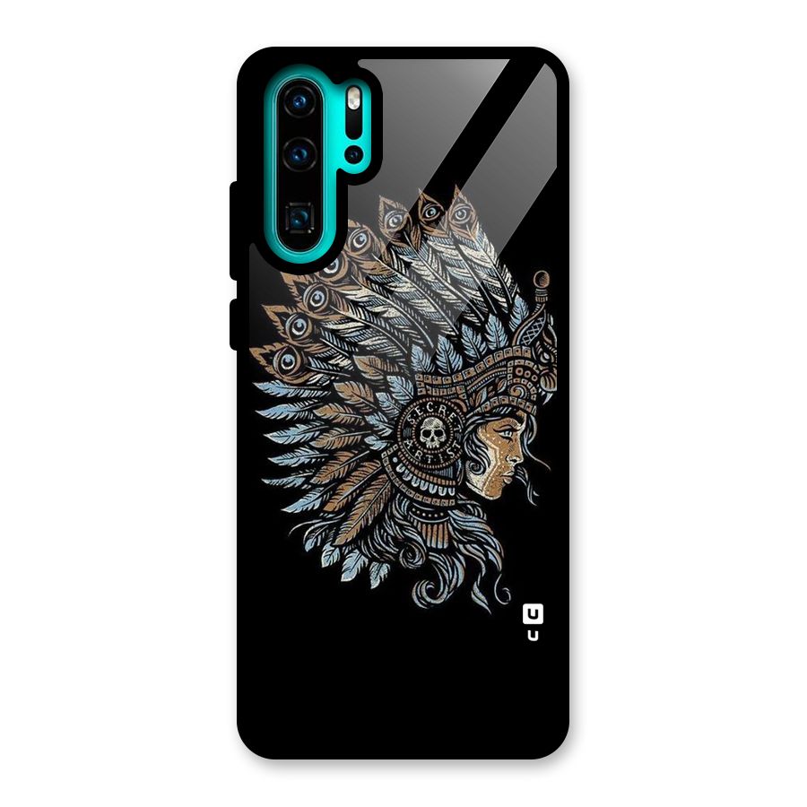 Tribal Design Glass Back Case for Huawei P30 Pro