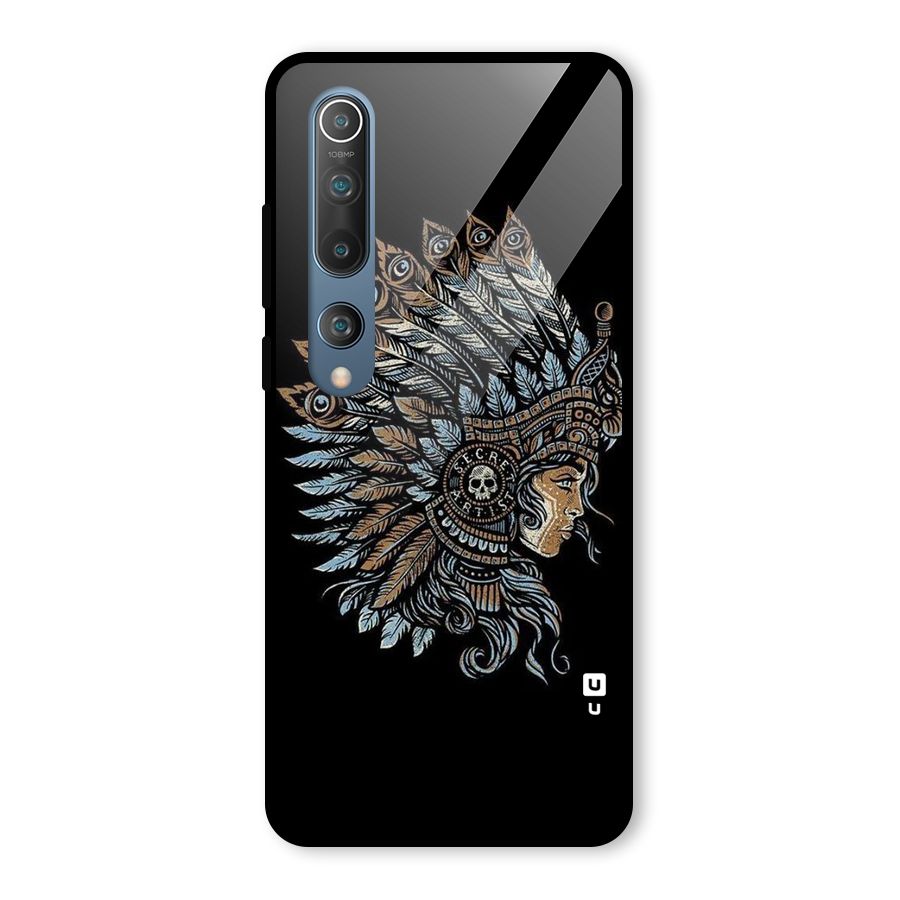 Tribal Design Glass Back Case for Mi 10
