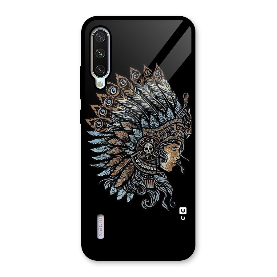 Tribal Design Glass Back Case for Mi A3
