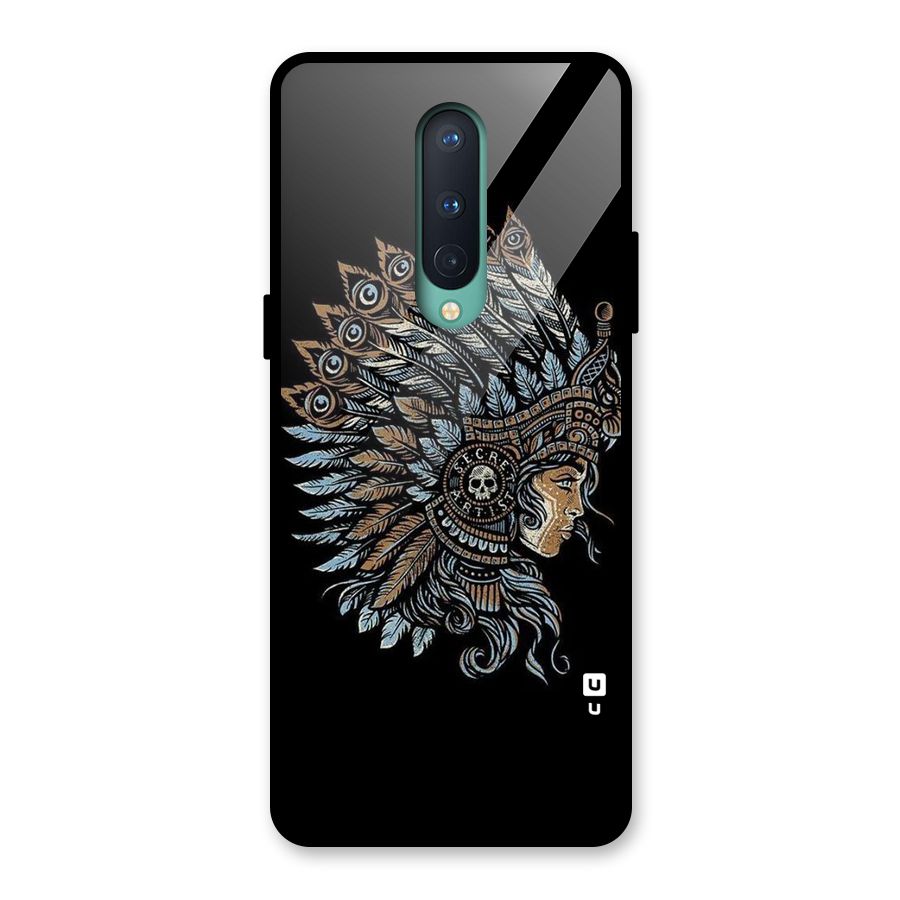 Tribal Design Glass Back Case for OnePlus 8
