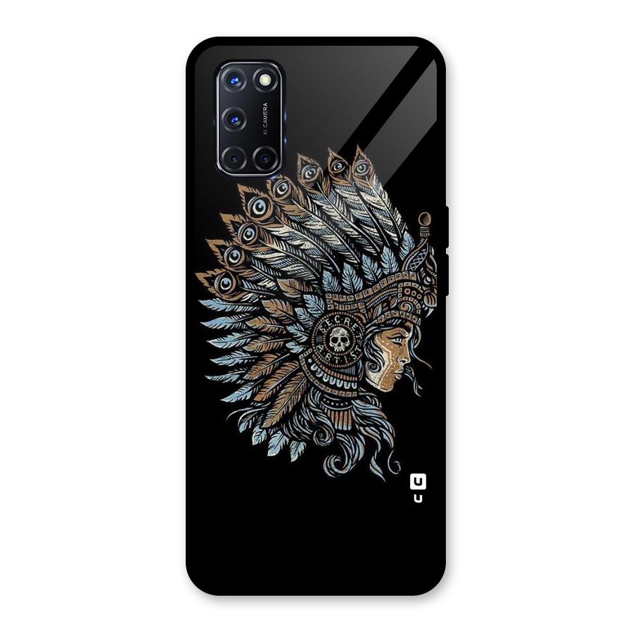 Tribal Design Glass Back Case for Oppo A52