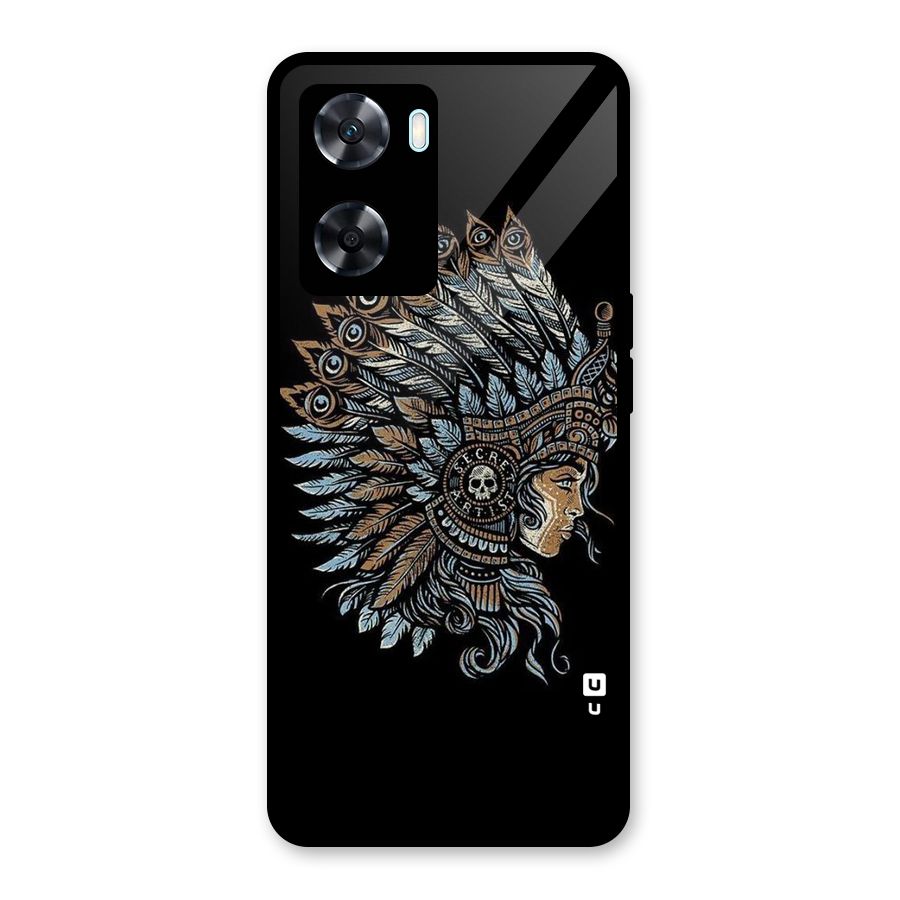Tribal Design Glass Back Case for Oppo A77