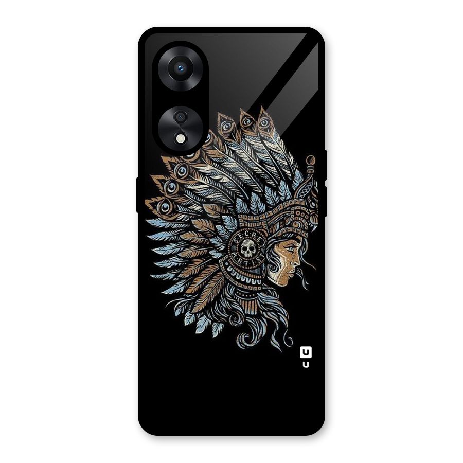 Tribal Design Glass Back Case for Oppo A78