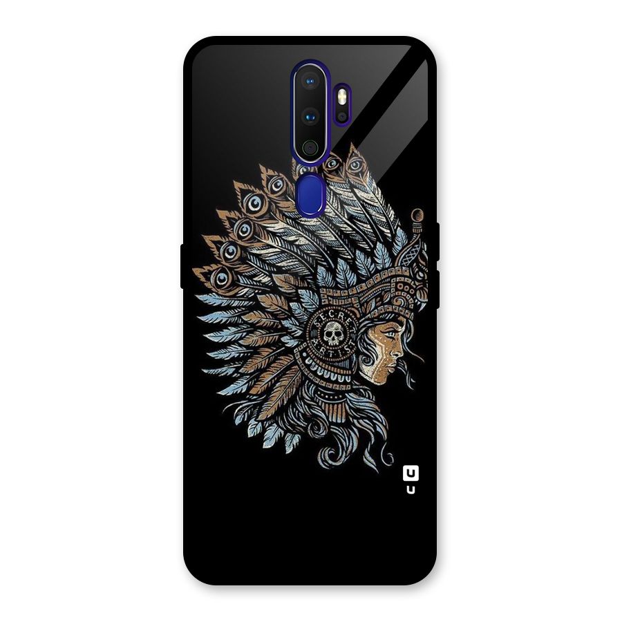 Tribal Design Glass Back Case for Oppo A9 (2020)