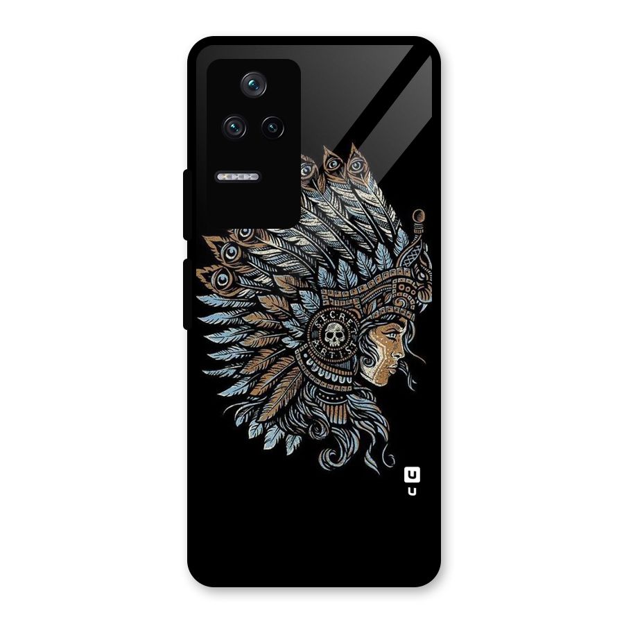 Tribal Design Glass Back Case for Poco F4 5G