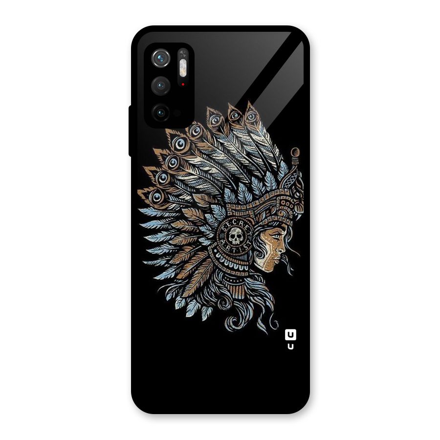 Tribal Design Glass Back Case for Poco M3 Pro 5G